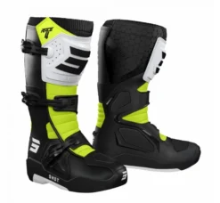 SHOT Boots Race 4 Black White Neon Yellow