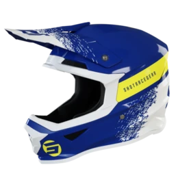 SHOT Furious Kid Roll Navy Glanzend Crosshelm 3 SHOT Furious Kid Roll Navy Glanzend Crosshelm - Afbeelding 3