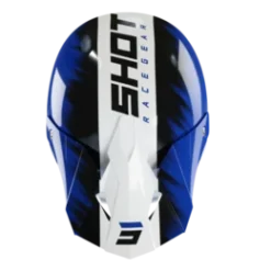 SHOT Furious Kid Versus Wit Blauw Glanzend Crosshelm