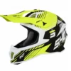 SHOT Lite Fury Zwart Neon Geel Wit Glanzend Crosshelm