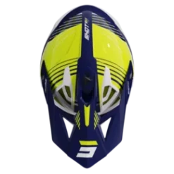 SHOT Lite Fury Navy Neon Geel Glanzend Crosshelm