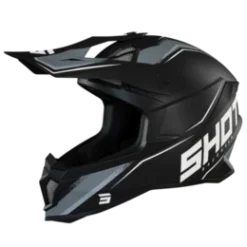 SHOT Lite Prism Zwart Wit Mat Crosshelm