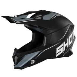 SHOT Lite Prism Zwart Wit Mat Crosshelm 1 SHOT Lite Prism Zwart Wit Mat Crosshelm