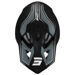 SHOT Lite Prism Zwart Wit Mat Crosshelm 3 SHOT Lite Prism Zwart Wit Mat Crosshelm - Afbeelding 3