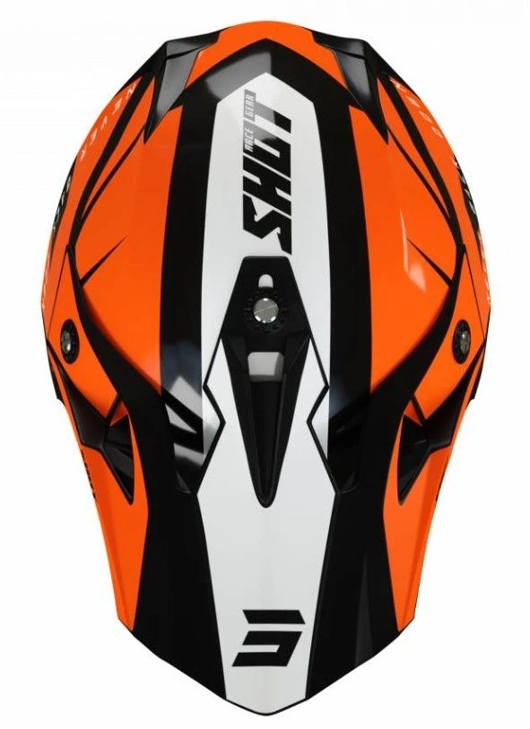 SHOT Pulse Revenge Zwart Oranje Wit Glanzend Crosshelm 1 SHOT Pulse Revenge Zwart Oranje Wit Glanzend Crosshelm