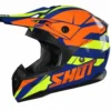 SHOT Pulse Revenge Navy Oranje Neon Geel Glanzend Crosshelm