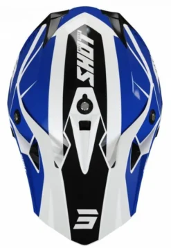 SHOT Pulse Revenge Wit Blauw Zwart Glanzend Crosshelm