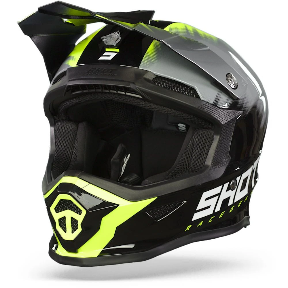 Shot Furious Kid Versus Grijs Neon Geel Crosshelm 2 Shot Furious Kid Versus Grijs Neon Geel Crosshelm - Afbeelding 2