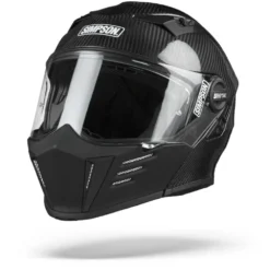 Simpson Darksome Carbon Mat Zwart Systeemhelm -Motorfietsuitrusting Winkel simpson darksome carbon matt.04 1