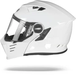 Simpson Darksome Solid Wit Systeemhelm -Motorfietsuitrusting Winkel simpson darksome white.10 1