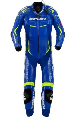 Spidi Track Replica Evo BLAUW GEEL 1-DELIG MOTORPAK