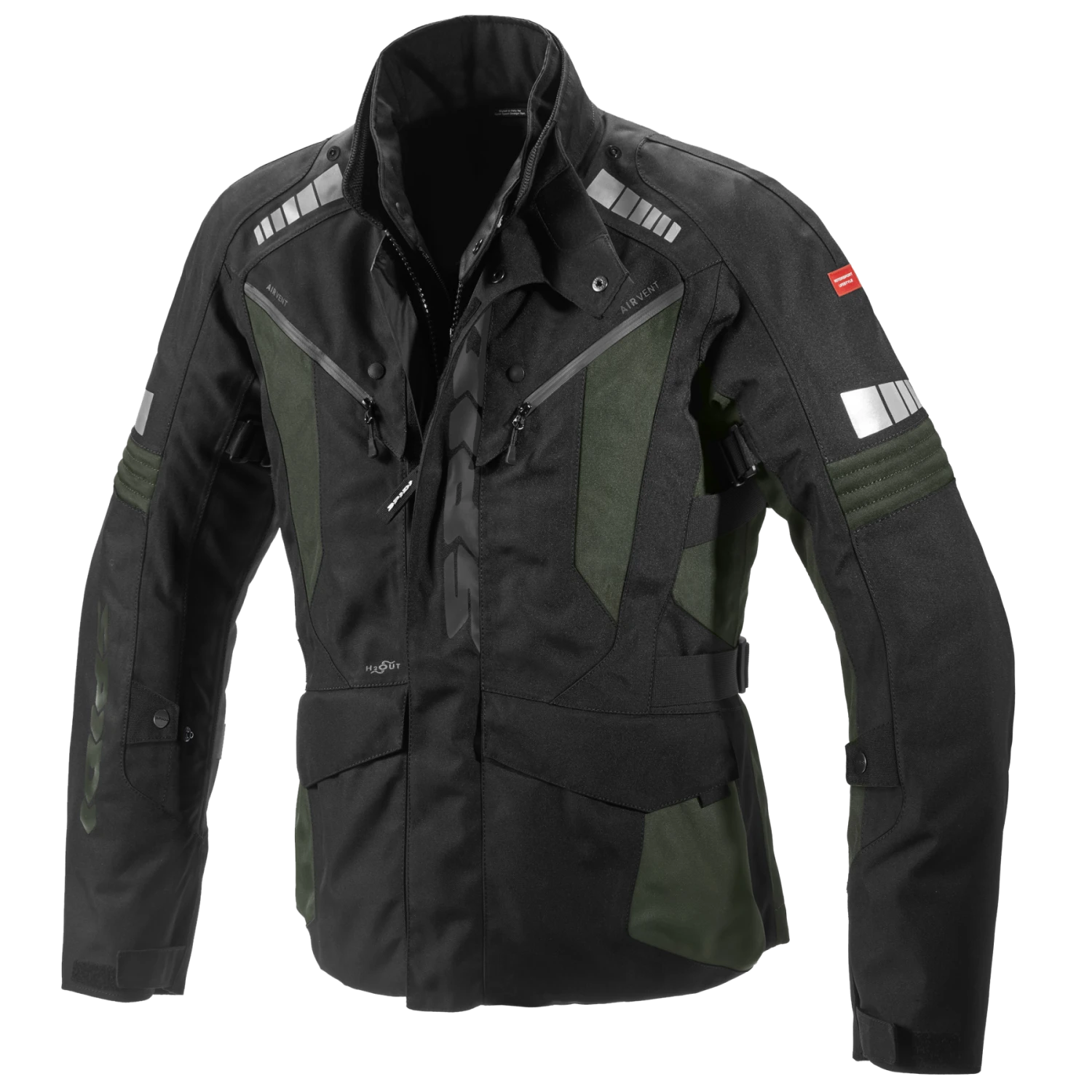 Spidi Outlander H2Out Donker Groen Zwart 2 Spidi Outlander H2Out Donker Groen Zwart - Afbeelding 2