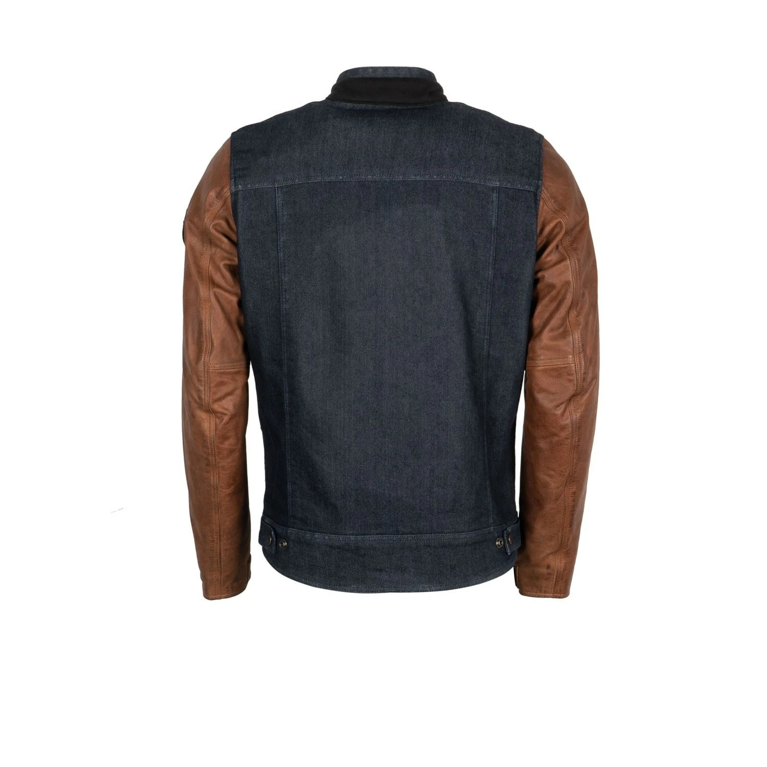 Helstons Winston Canvas Cotton Leather Blue Brown Jacket 1 Helstons Winston Canvas Cotton Leather Blue Brown Jacket