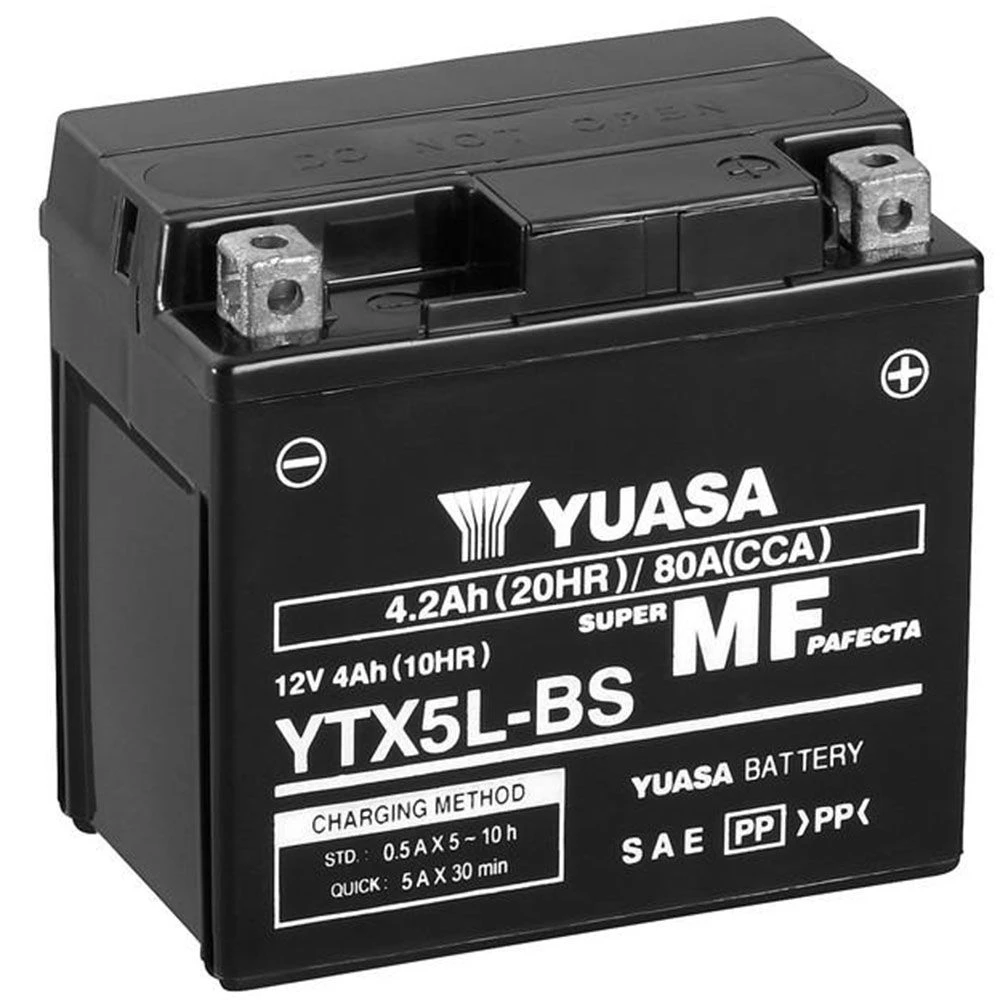 Yuasa YTX5L (WC) Onderhoudsvrije Motoraccu 1 Yuasa YTX5L (WC) Onderhoudsvrije Motoraccu